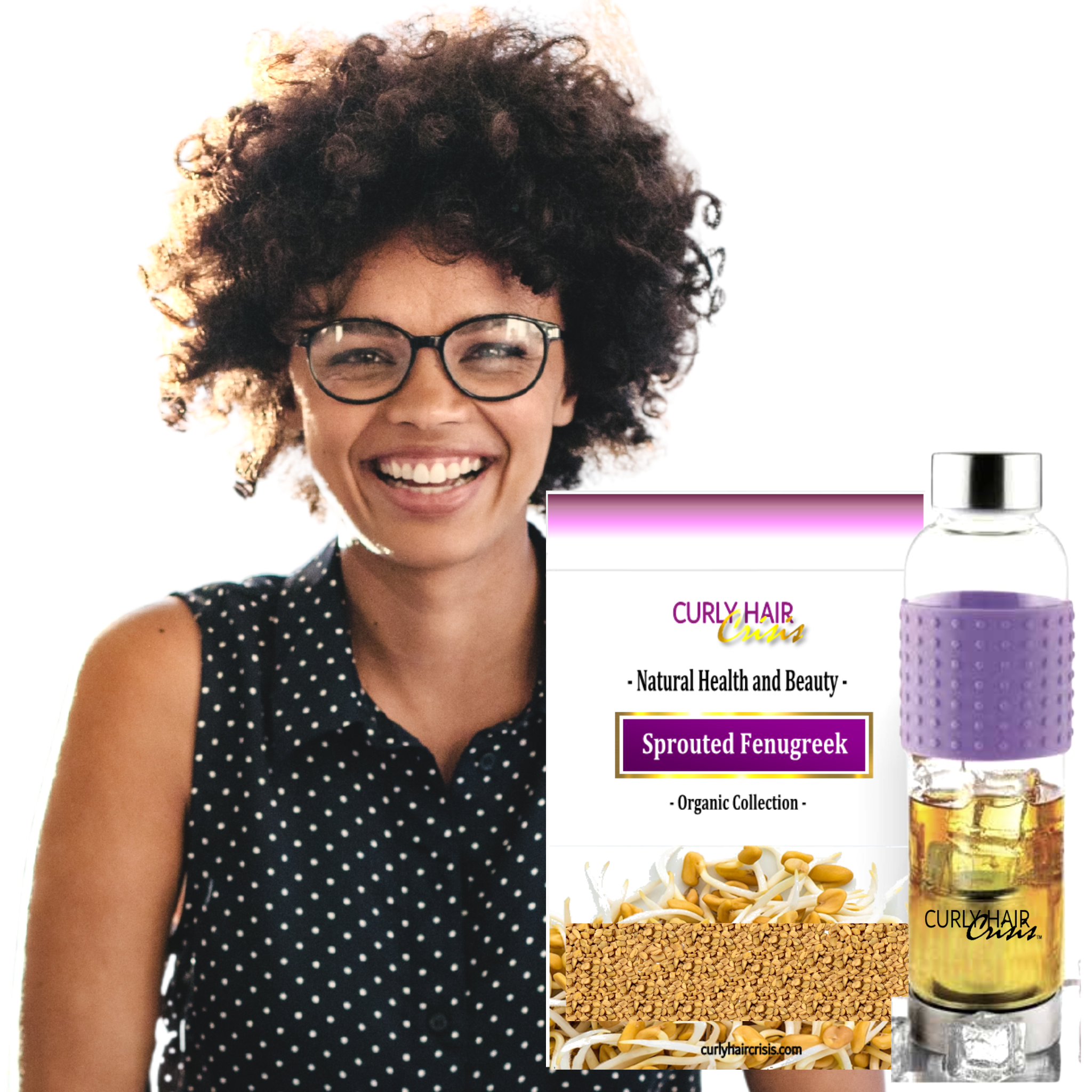 Organic Fenugreek Seeds with Glass Infuser